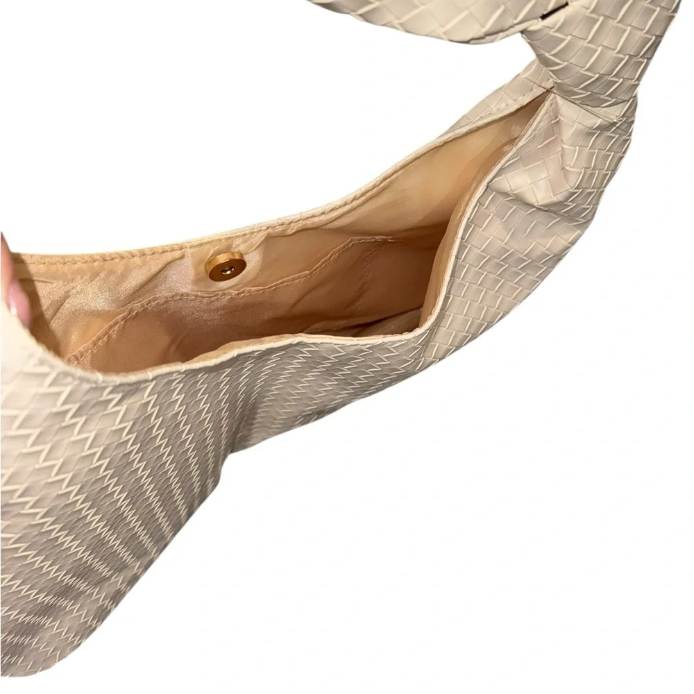 Ulta Beauty Cream Textured Hobo Bag